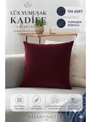 Mey İthalat Siyah Lüks Yumuşak Dokulu Kadife Salon Kırlent Kılıfı