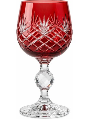 BRANDSMITHS Eclat Christmas Ruby Kristal Kahve Yanı Su Bardağı