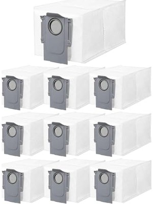 Rafta Roborock ile Uyumlu Qrevo Curv,qrevo Curv 5A1,QREVO Curv X,qrevo Curv 2 Pro Robot Süpürge Toz Çöp Torbası Yedek Parça Seti-10 Adet