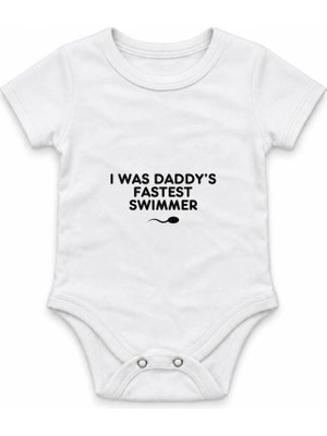 The Lucid Lab Daddy’s Fastest Swimmer Çıtçıtlı Body - Beyaz