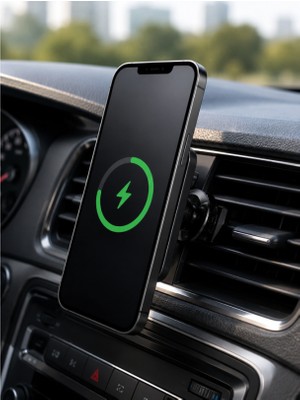 Bayırtech XML-779FA4F5B2E0245F  7795045512405  Manyetik Kablosuz Araç Şarj Cihazı 15W Magsafe Araç Içi Telefon Tutucu  Ceptetoptan    Ev ve Yaşam  Ev ve Y