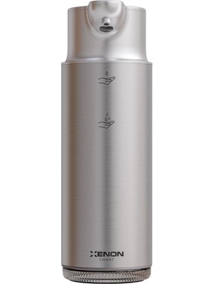 Rafta Sensörlü Sıvı Sabunluk Temassız Otomatik Sabun Dispenseri 300 ml 1500 Mah Type-C Şarjlı Paslanmaz Çelik 2 Kademeli Gri X6840
