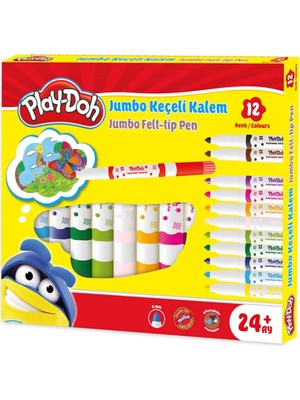 Bezos Play-Doh Jumbo Keçeli Kalem 6 mm 12'li BZELDR05