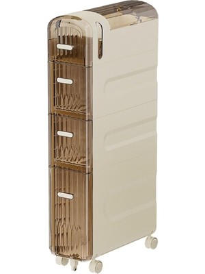 Rafta Tr Çekmeceli Ince Plastik Banyo Dolabı, Oturma Odası, Yatak Odası ve Lavabo Altı Tuvalet Kağıdı Depolama Için Çok Fonksiyonlu Düzenleyici (91,5 Cm)