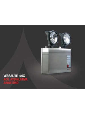 Rafta Tr Arsel Versalite Inox VSI-2201-LED Acil Aydınlatma Armatürü Kesintide 60DAK. Yanan 2X20 Watt