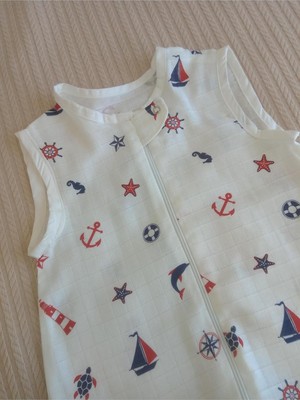 Rafta Tr Kolsuz Yazlık Müslin Uyku Tulumu, 0.5 Tog, Unisex, 0-6 Ay, %100 Pamuk, Beyaz