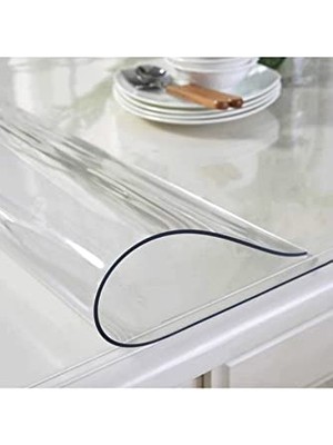 Defne Store Şeffaf Masa Örtüsü 70CM x 120CM 1.8mm Pvc Masa Örtüsü Koruyucu