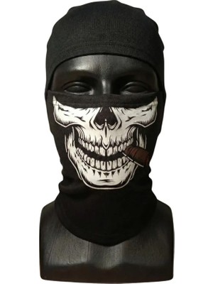Hace Bazaar Unisex Kuru Kafa Puro Baskılı Balaklava 1 Adet Tek Beden Viskoz Kask Içi Outdoor Maske
