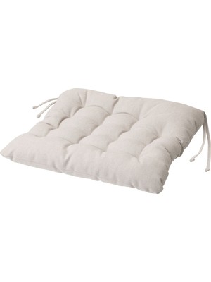 Ikea Vıppärt Sandalye Minderi Ekstra Kalın Dolgulu Çift Taraflı Bağcıklı Yıkanabilir Minder Bej 38 x 38 cm