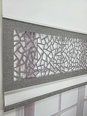 Bomii Stor Perde, Yeni Nesil Çift Renk Lazer Mat Kalın Kumaşlı Renk Seçenekli 160X200 Beyaz-Gri