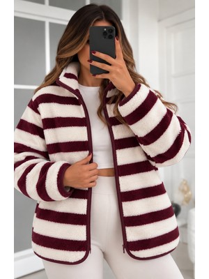 Fiori Fermuarlı Peluş Polar Ceket