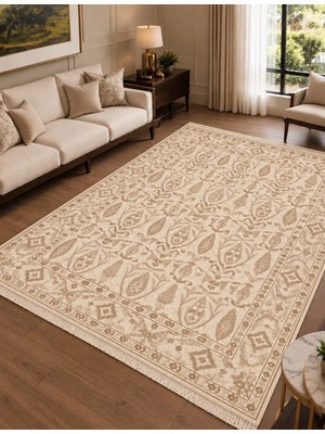 Bazaar Forum Aura Premium Modern Ipeksi Yüzeyli Pamuk Tabanlı Polyester Halı Salon Halısı Koridor Halısı