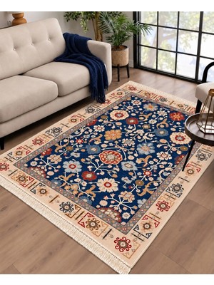Bazaar Forum Aura Premium Modern Ipeksi Yüzeyli Pamuk Tabanlı Polyester Halı Salon Halısı Koridor Halısı