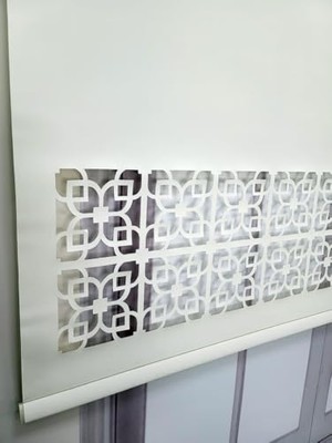 Mey İthalat Stor Perde Desenli Lazer Kesim Kalın Kumaşlı ML105 170X200 Ekru