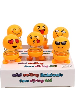 Emoji Smile Zıp Zıp Kafalar Mini Gülen Yüzler Araç Torpido & Fiyatı