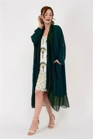 Eren Style Itayan Ipek Detaylı Oversize Kaftan görsel 7