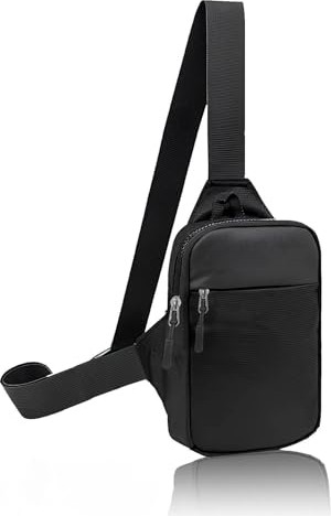 1001 Unisex Siyah Suya Dayanıklı Çapraz Askılı Bel Omuz Çanta Göğüs Bodybag, Impertex Kumaş, Ç görsel 2
