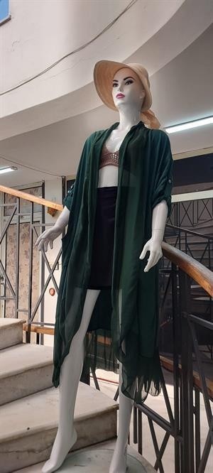 Eren Style Itayan Ipek Detaylı Oversize Kaftan