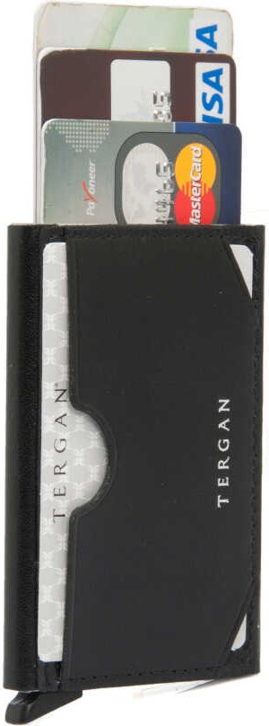 Tergan Siyah Hakiki Deri Unisex Kartlık Özellikli Günlük Kullanım İçin Şık Tasarım S1KK00000260-B06 görsel 8