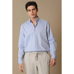 Danıel Erkek Basic Gömlek Slim Fit Mavi