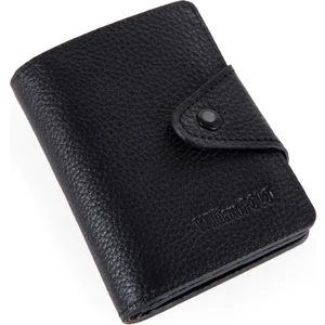 Williampolo Elit Quality Siyah Hakiki Deri Mini Erkek Kartlık