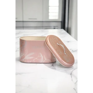 Buğday Ekmek Desenli Metal Ekmek Sepeti 11 lt - Rose