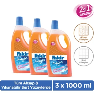Magic 2'si 1 Arada Ahşap ve Sert Yüzey Temizleyici 1000ml x 3 Adet