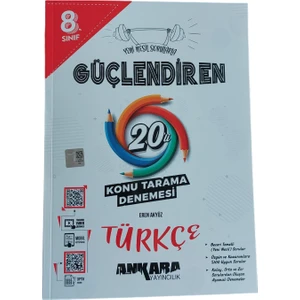 Ankara Yayıncılık 8.Sınıf  Türkçe Güçlendiren 20'li Branş Deneme