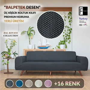 Likrali esnek 3 kişilik koltuk kılıfı streç lastikli çekyat kanepe örtüsü Modern Koltuk kılıfı balpeteği Antrasit