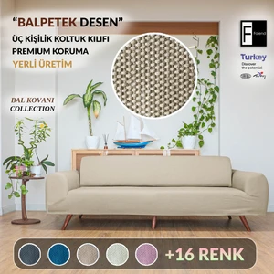 Likrali esnek 3 kişilik koltuk kılıfı streç lastikli çekyat kanepe örtüsü Modern Koltuk kılıfı balpeteği vizon