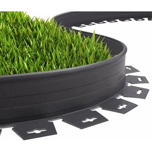 Hd Gurup Çim Ayırıcı / Sınırlandırıcı Plastik Ayraç 5 Metre – Siyah