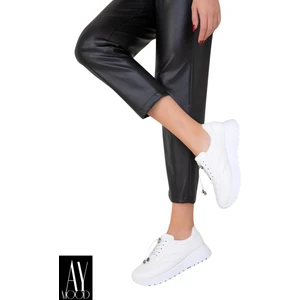 Streç Kadın Günlük Rahat Ortopedik Pu Deri Kaymaz Taban Babet Ayakkabı