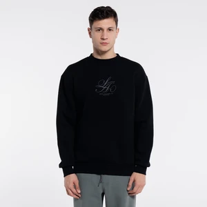 Friday Offset Dom Erkek Siyah Bisiklet Yaka Ekstra Oversize Sweatshirt - 3 Iplik