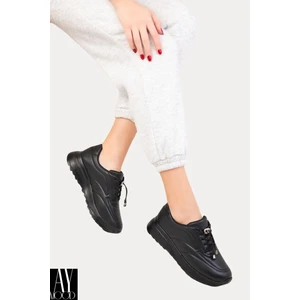 Streç Kadın Günlük Rahat Ortopedik Pu Deri Kaymaz Taban Babet Ayakkabı