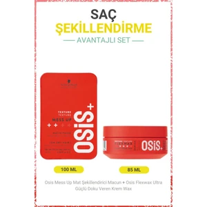 Mess Up Mat Şekillendirici Macun 100ml + Flexwax Ultra Güçlü Doku Veren Krem Wax 85ml