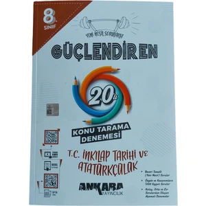Ankara Yayıncılık 8.Sınıf  T.C.İnkılap Tarihi ve Atatürkçülük Güçlendiren 20'li Branş Deneme