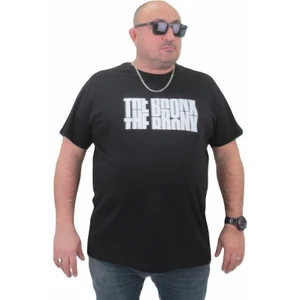 Erkek Büyük Beden Sıfır Yaka Tişört The Bronx 23174 Sıyah