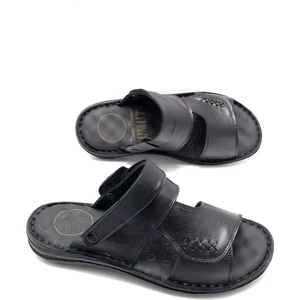 Hakiki Deri Tam Ortopedik Masajlı Erkek Terlik