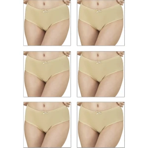 Özkan Underwear 0305 6'lı Paket Kadın Ribana Esnek Pamuklu Yüksek Bel Bato Külot