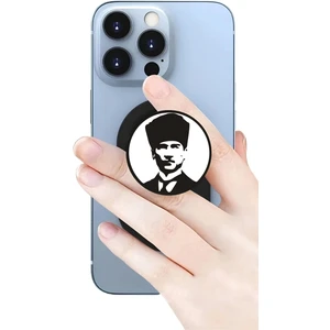 Atatürk Silüet Telefon Tutucu Pop Socket Rahat Kullanım Parmak Tutucu