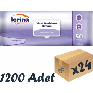 Vücut Temizleme Havlusu 50’li 24 Paket 1200 Adet