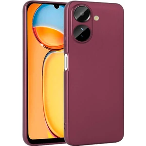 Case 4u Xiaomi Redmi 13C Kılıf Klasik Mat Renkli Yumuşak Premier Silikon Mürdüm