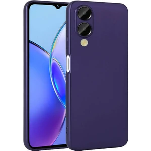 Case 4u Vivo Y17S Kılıf Klasik Mat Renkli Yumuşak Premier Silikon Lacivert