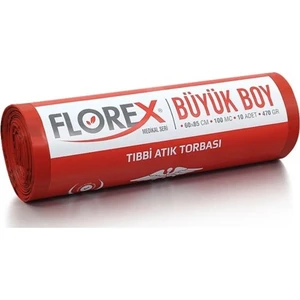 Büyük Boy Tıbbi Atık Çöp Poşeti 60 x 85 cm 1 Rulo