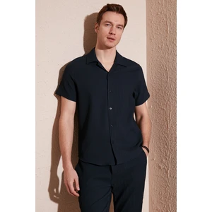 Apaş Yaka Kısa Kollu Regular Fit Gömlek Erkek Gömlek CF24S117842