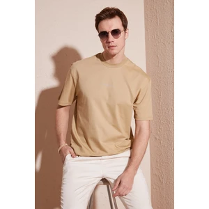 Pamuklu Relaxed Fit Sıfır Yaka T Shirt Erkek T Shirt 5902702