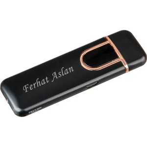 Hediye Shop Kişiye Özel Dokunmatik USB Şarjlı Alevsiz Elektronik Çakmak