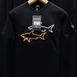 Paul & Shark  Paul & Shark Renkli Köpekbalığı Desenli Pamuklu Jarse T-Shirt
