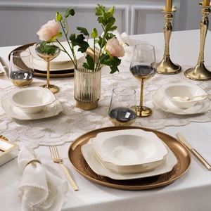 Royalty 24 Parça Yemek Takımı-Gold