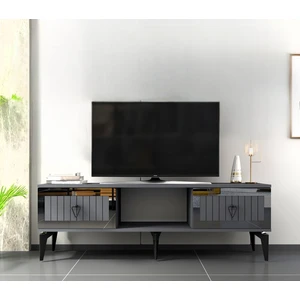 Cantek Dizayn Linda Tv Sehpası (Alt Modül) Antrasit-Gümüş